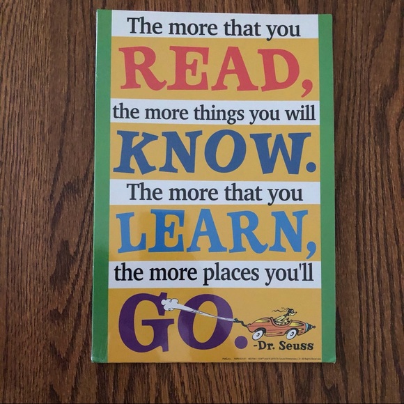 Dr. Seuss Poster Board Quotes Display Decor Class - Picture 2 of 4